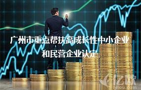 广州市重点帮扶高成长性中小企业/民营企业认定